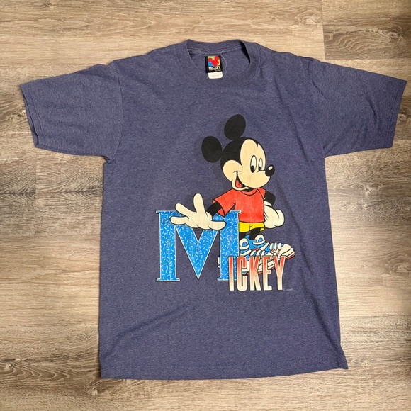 Mickey Unlimited Other - Vintage Mickey Unlimited Disney T Shirt Mens Medium Blue 90s Made in USA Graphic
